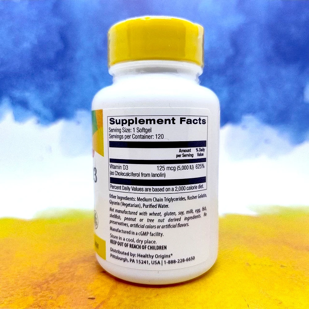Healthy Origins Vitamin D3 in MCT Oil 5000 IU