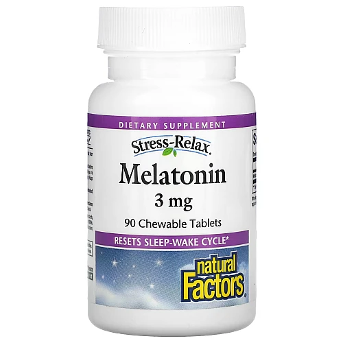 Фото Natural Factors Melatonin 3 mg 90 таблеток