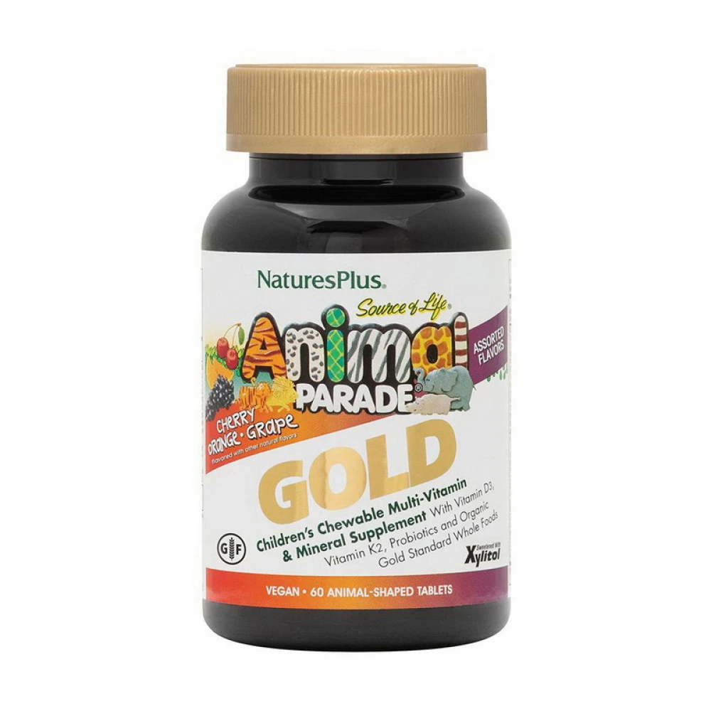 Natures Plus Animal Parade Multivitamin Gold 60 таблеток, Grape (виноград)