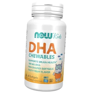 NOW Kids Chewable DHA 60 капсул