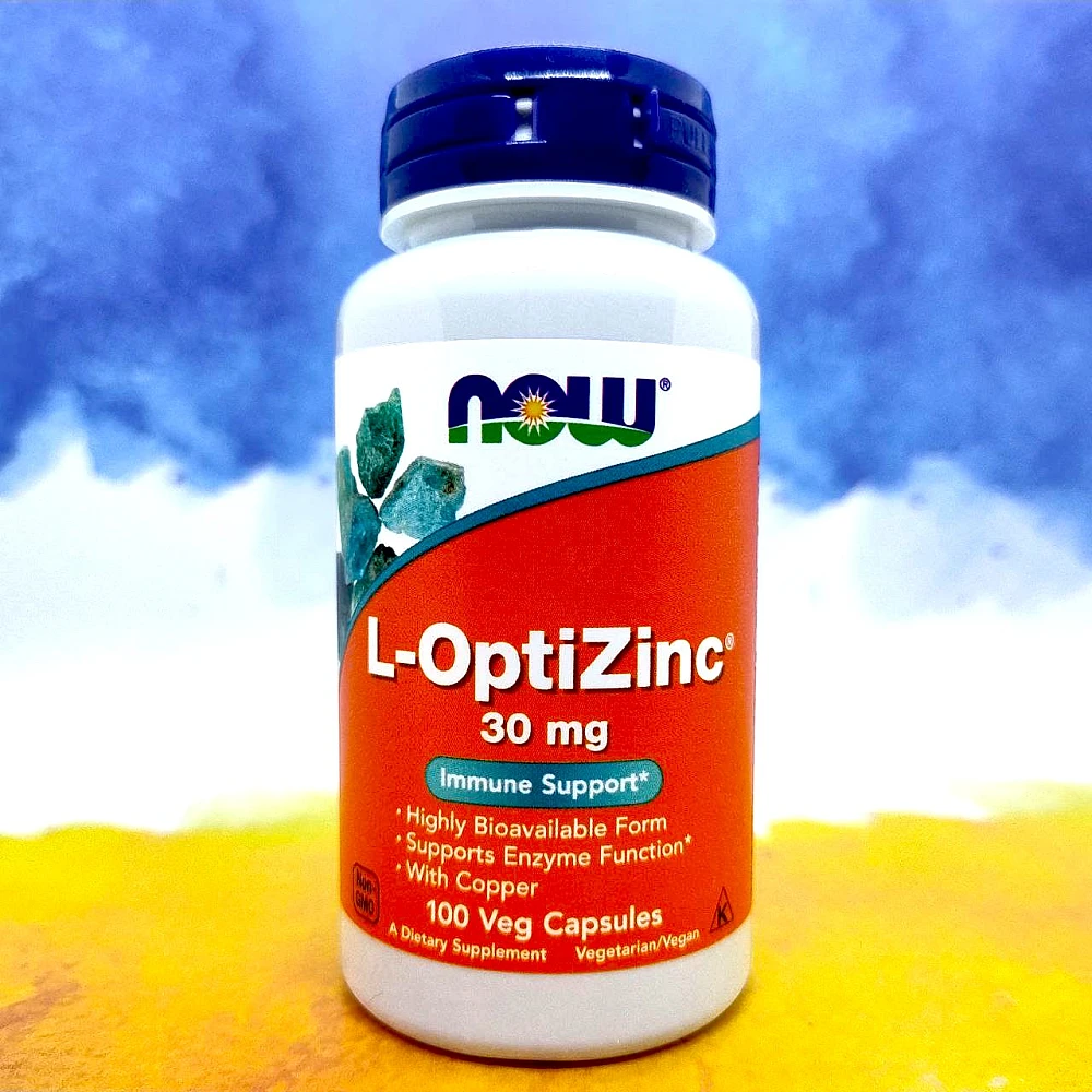 NOW L-OptiZinc 30 mg + Cooper