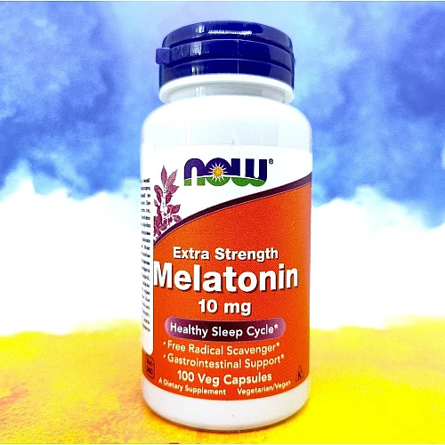 Фото NOW Melatonin 10 mg extra strength 100 капсул