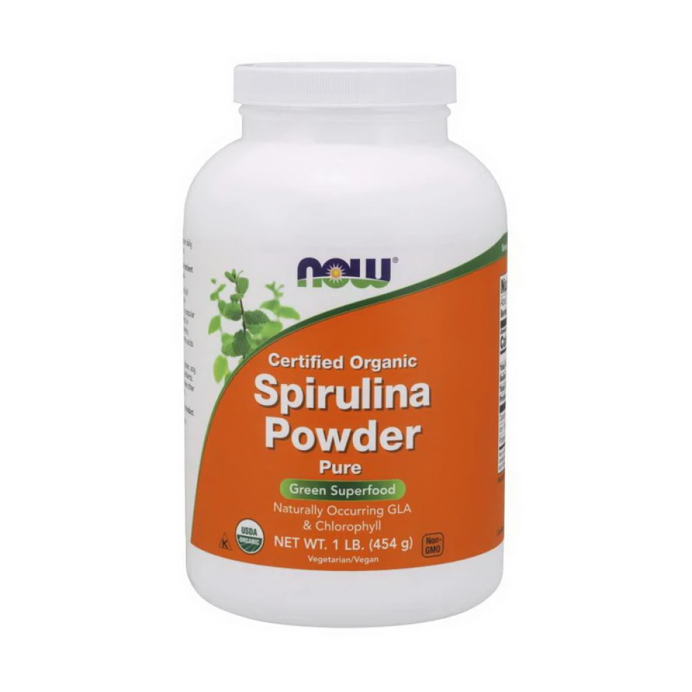 NOW Organic Spirulina Powder 454 грамма