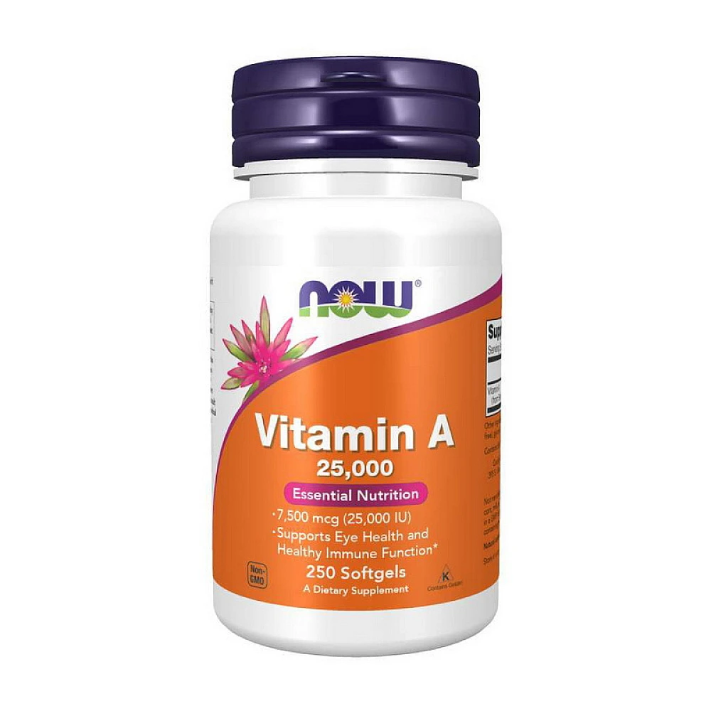 NOW Vitamin A 7500 mcg (25,000 IU)