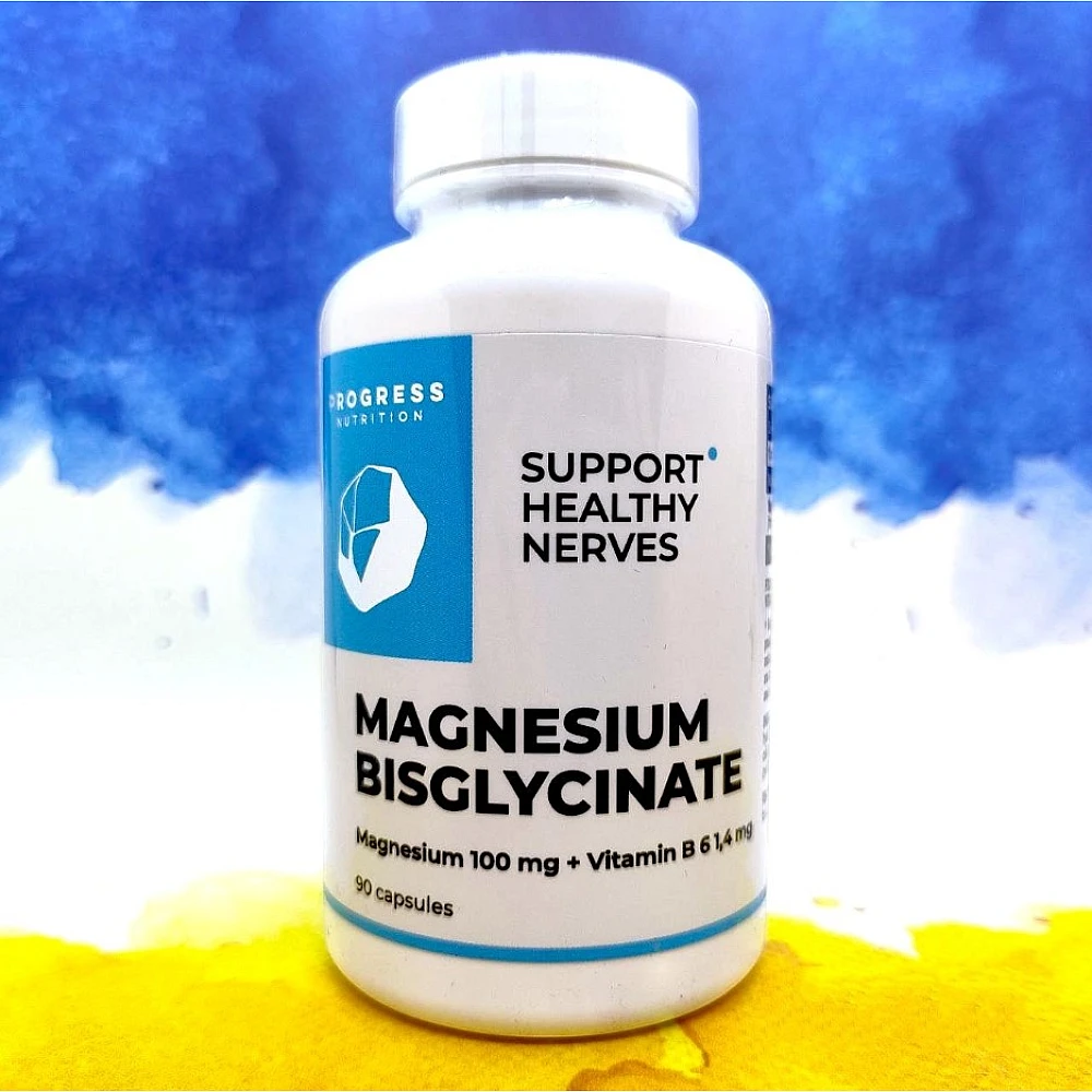 Progress Nutrition Magnesium Bisglycinate 100 мг + Vitamin B6