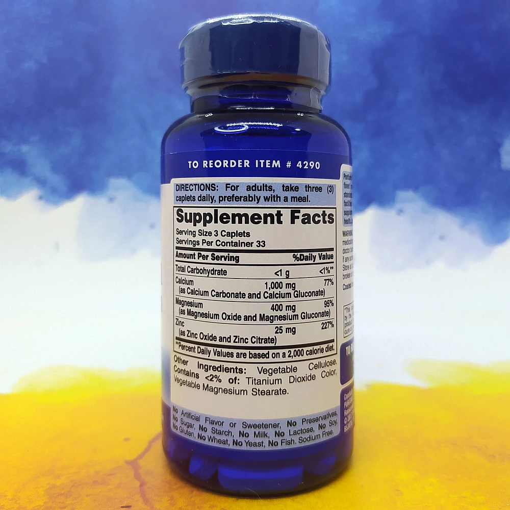 Puritans Pride Chelated Calcium Magnesium Zinc