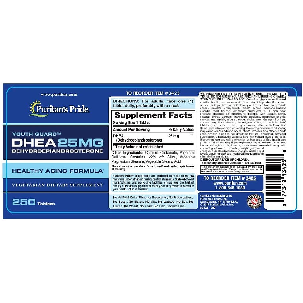 Puritans Pride DHEA 25 mg