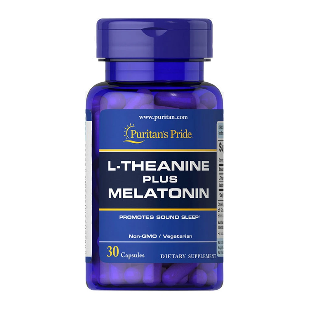 Puritan's Pride L-Theanine plus Melatonin 30 капсул