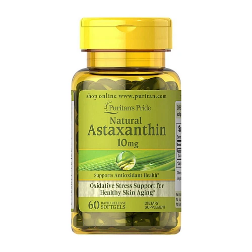 Фото Puritan's Pride Natural Astaxanthin 10 mg 60 софт капсул