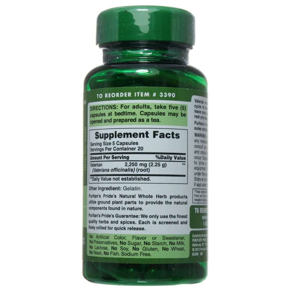 Puritan's Pride Valerian Root 450 mg