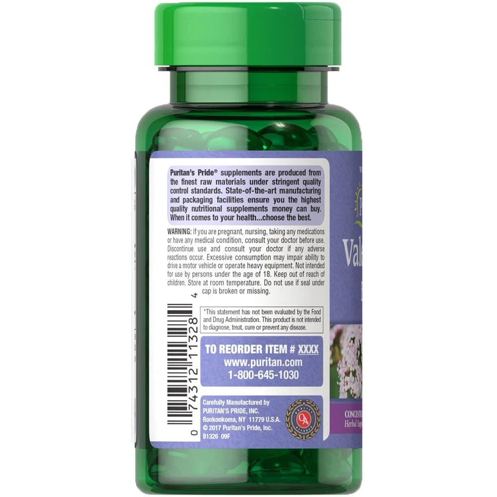 Puritan's Pride Valerian Root Extract 1000 mg