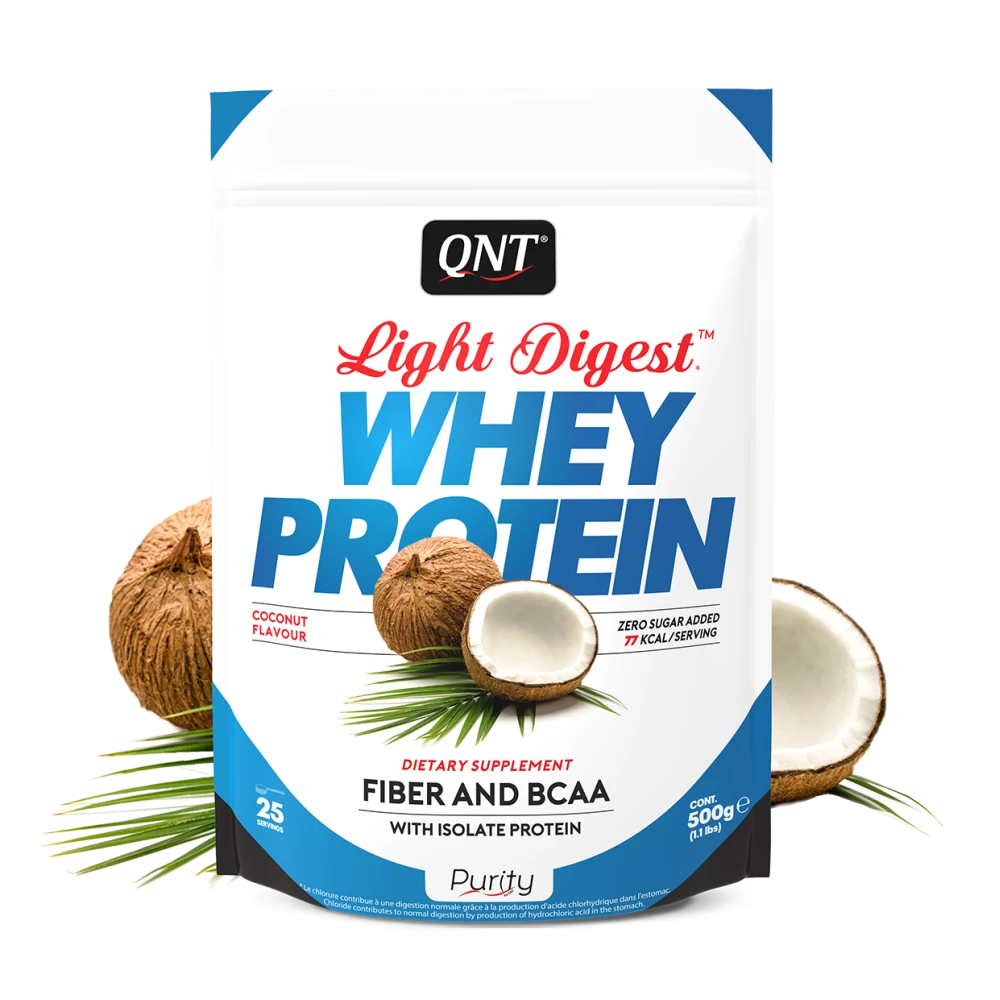 QNT Light Digest Whey Protein 500 грам 500 грам, Coconut (кокос)