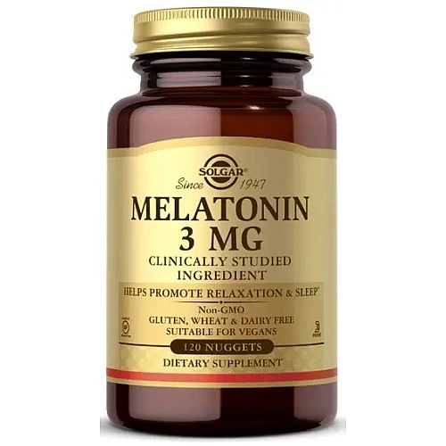 Фото Solgar Melatonin 3 mg 60 жевастиков