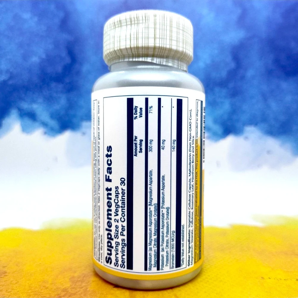 Solaray Magnesium Potassium Asporotates 60 капсул