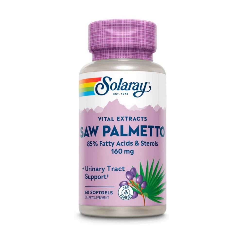 Solaray Saw Palmetto berry extract 160 мг 60 софт капсул