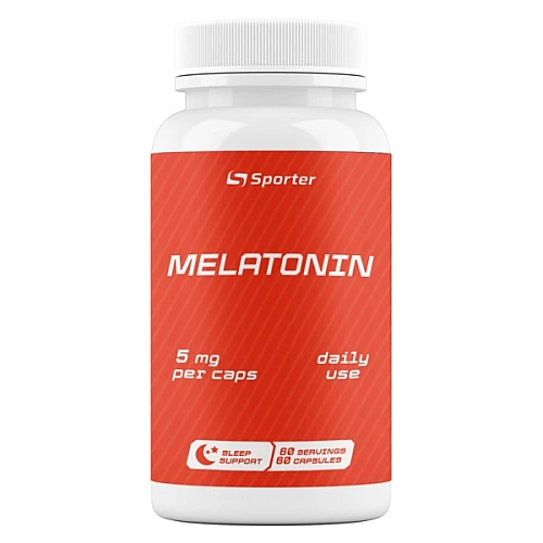 Фото Sporter Melatonin 5 mg 60 капсул