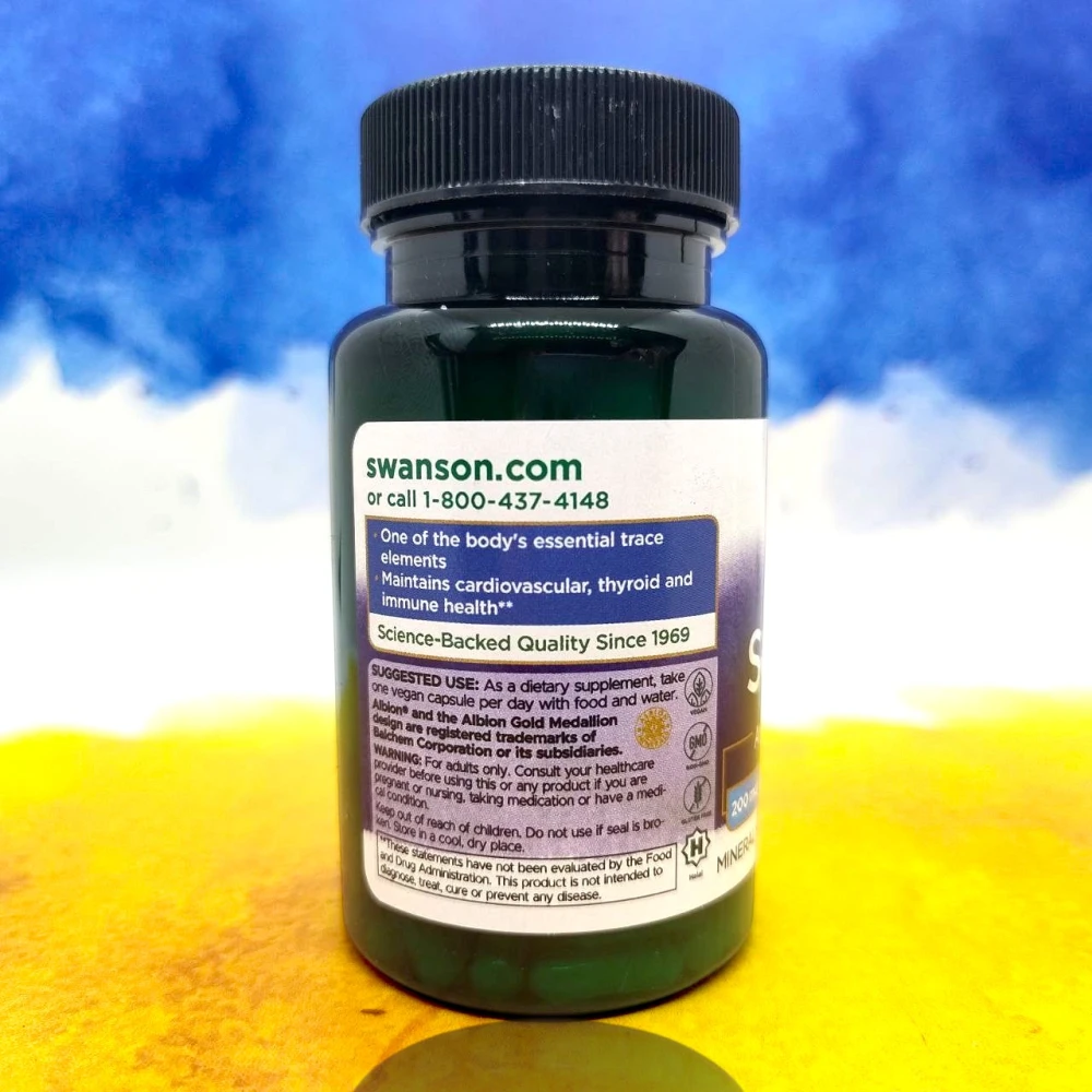 Swanson Albion Selenium 200 mcg 90 капсул