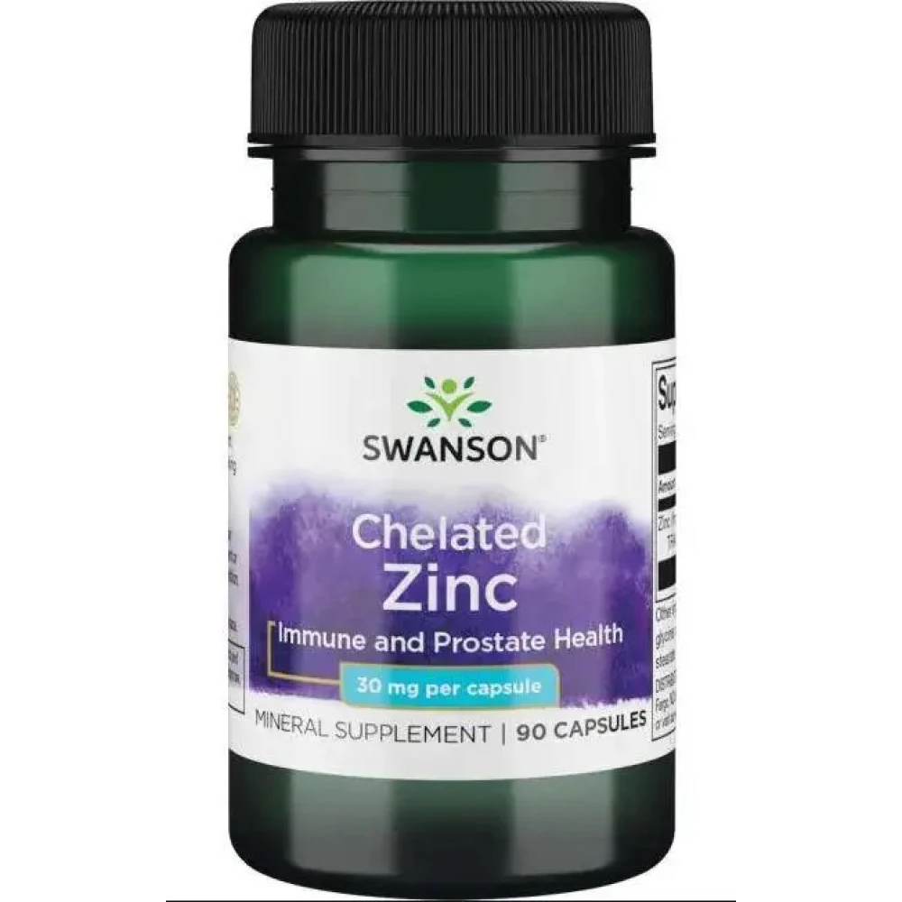 Swanson Chelated Zinc 30 mg 90 капсул