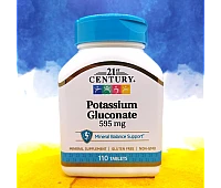 21st Century Potassium Gluconate 595 mg