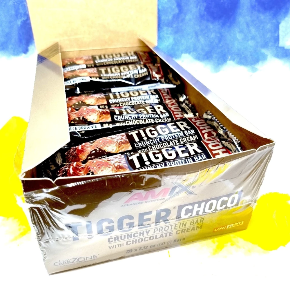 Amix Tigger Zero Protein Bar 20x60 грамм 10 батончиков по 60 грамм, MIX (разные вкусы)