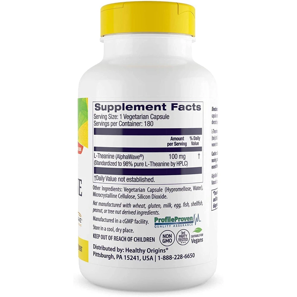 Healthy Origins L-Theanine 100 mg