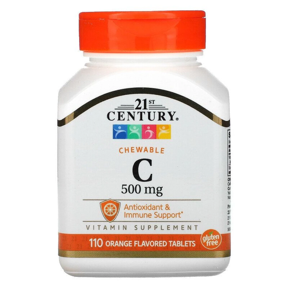 21st Century Chewable C Orange Flavor 500 mg