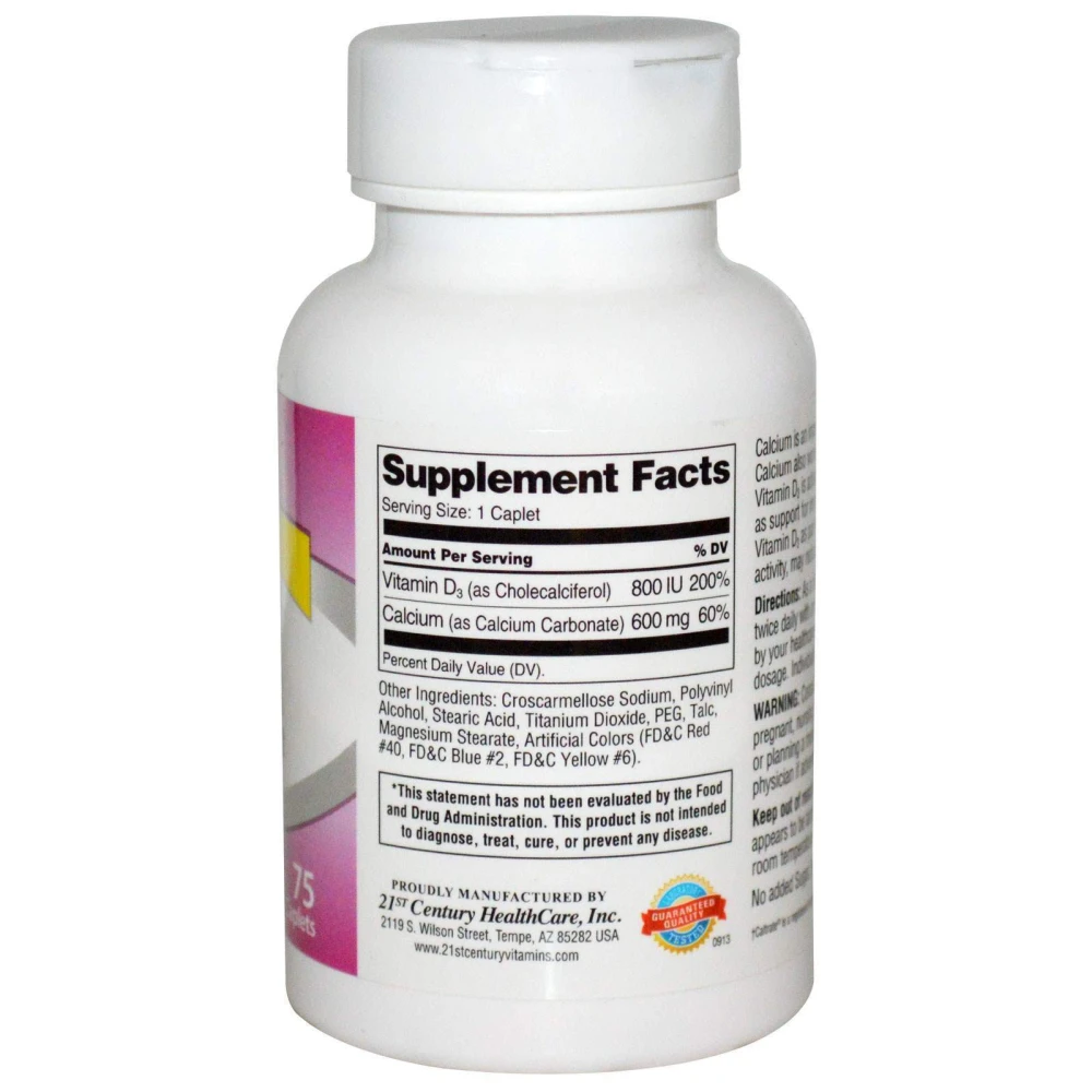 21st Century 600D3 Calcium Supplement
