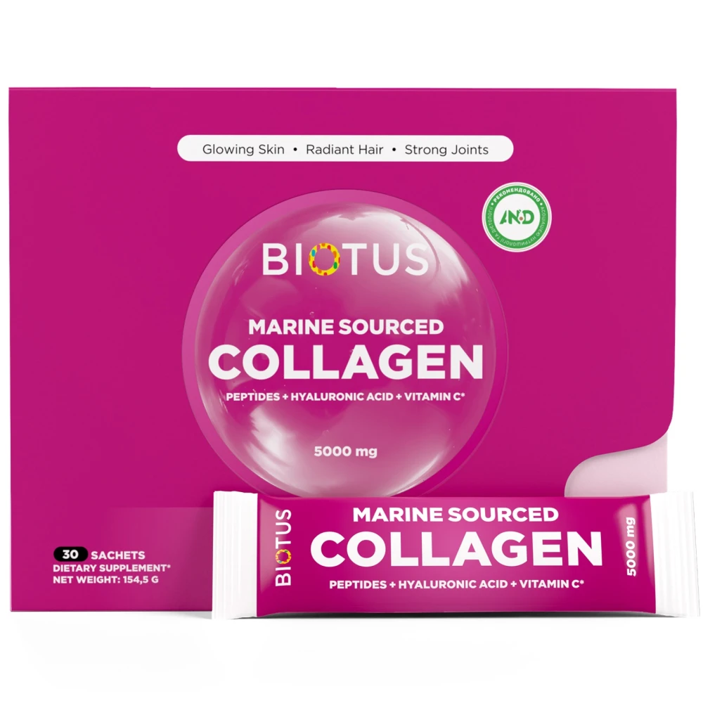 Biotus Marine Sourced Collagen Peptid + Hyaluronic Acid + Vitamin C