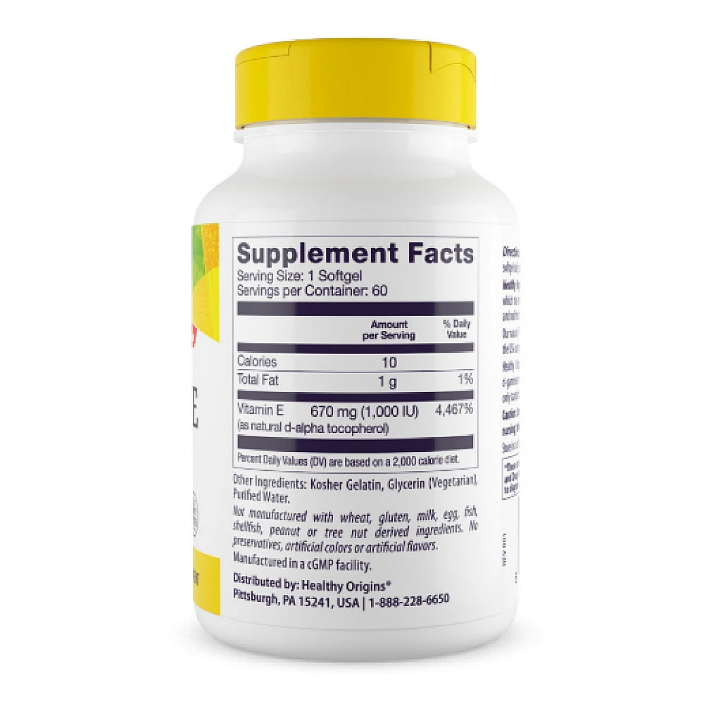 Healthy Origins Vitamin E 1000 IU