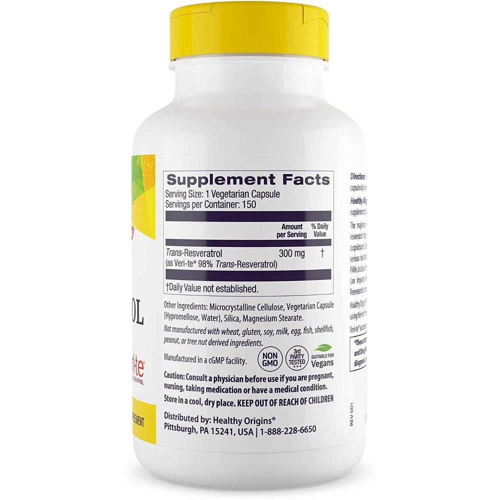 Healthy Origins Active Trans Resveratrol 300 mg