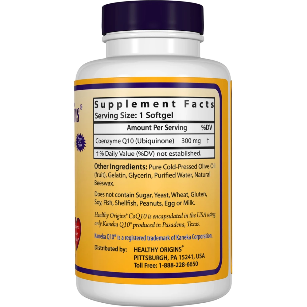 Healthy Origins CoQ10 (Kaneka Q10) 300 mg