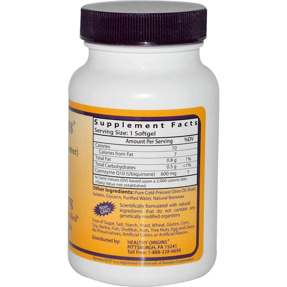 Healthy Origins CoQ10 Kaneka Q10 600 mg