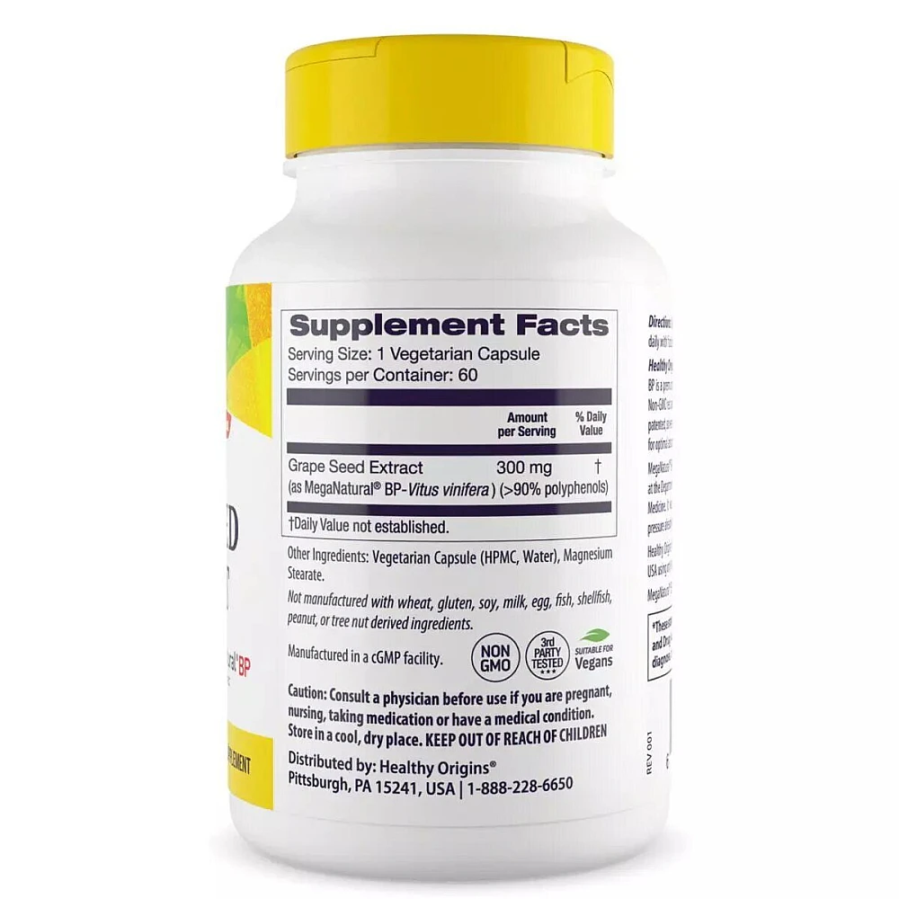 Healthy Origins MegaNatural-BP Grape Seed Extract 300 mg