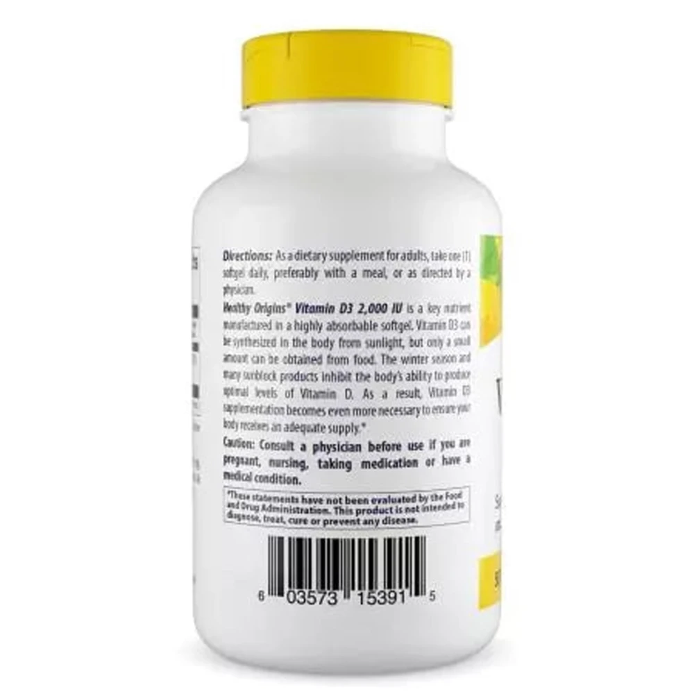 Healthy Origins Vitamin D3 in MCT Oil 2000 IU