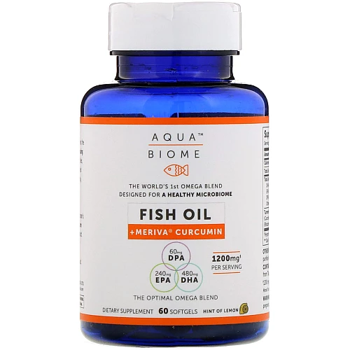 Фото Enzymedica Aqua Biome Fish Oil + Meriva Curcumin Lemon Flavor
