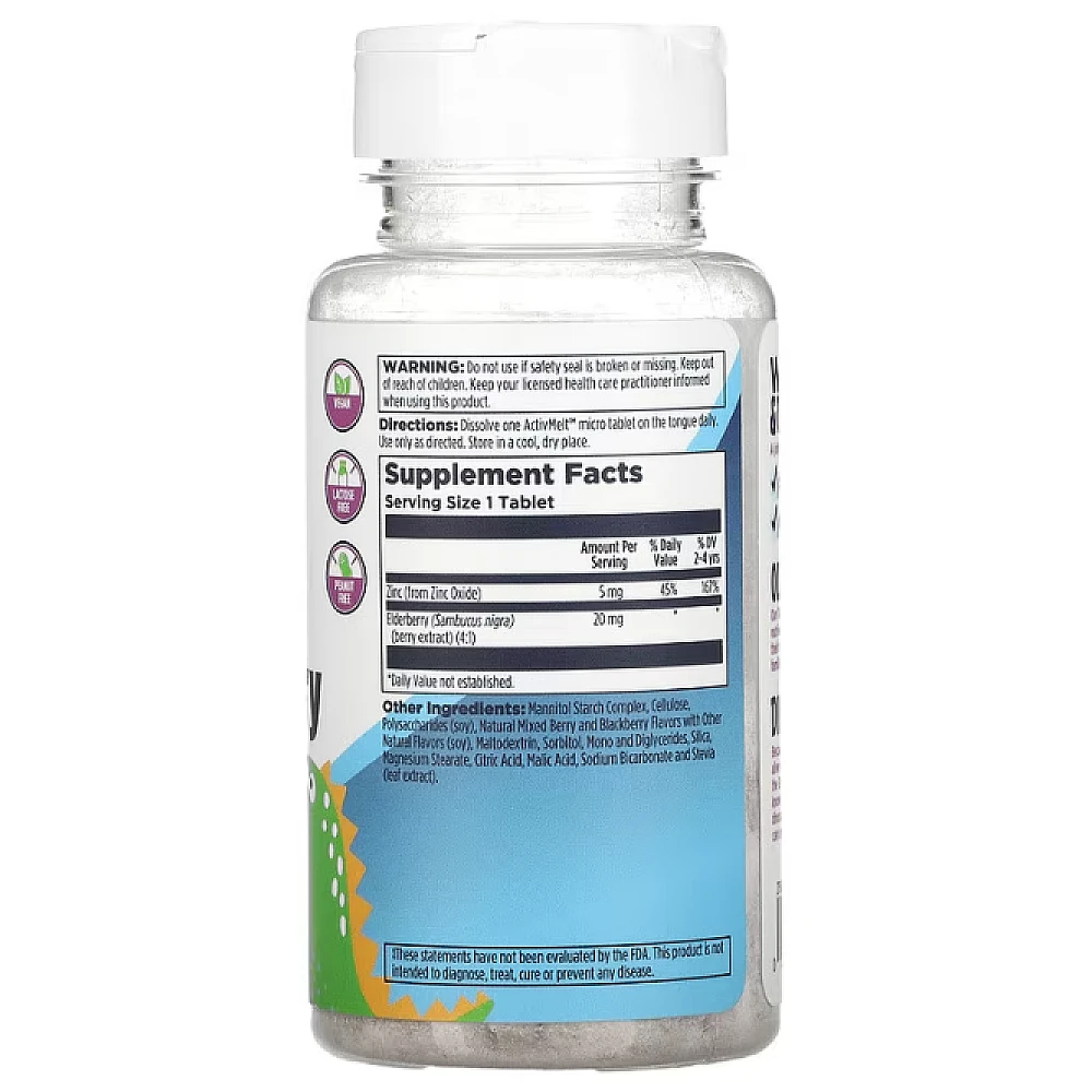 KAL Zinc Elderberry ActivMelt Mixed Berries