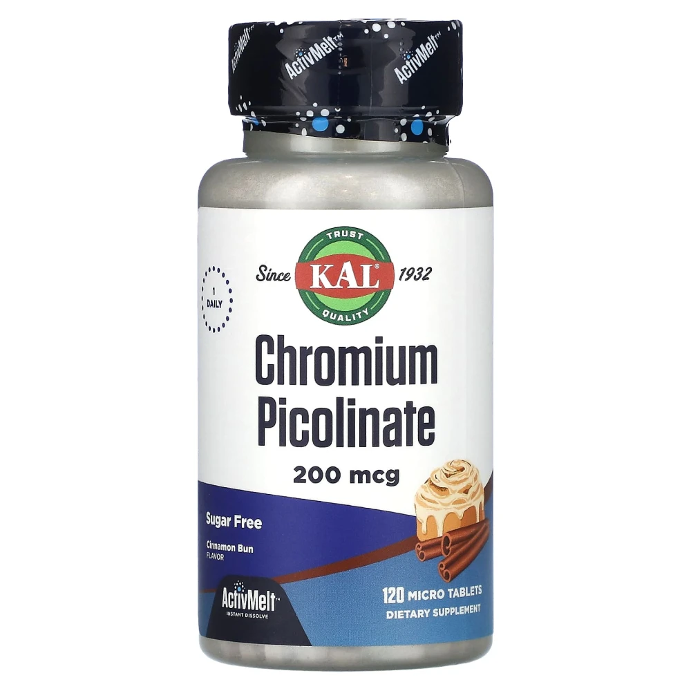 KAL Chromium Picolinate Sugar Free Cinnamon Bun 200 mcg