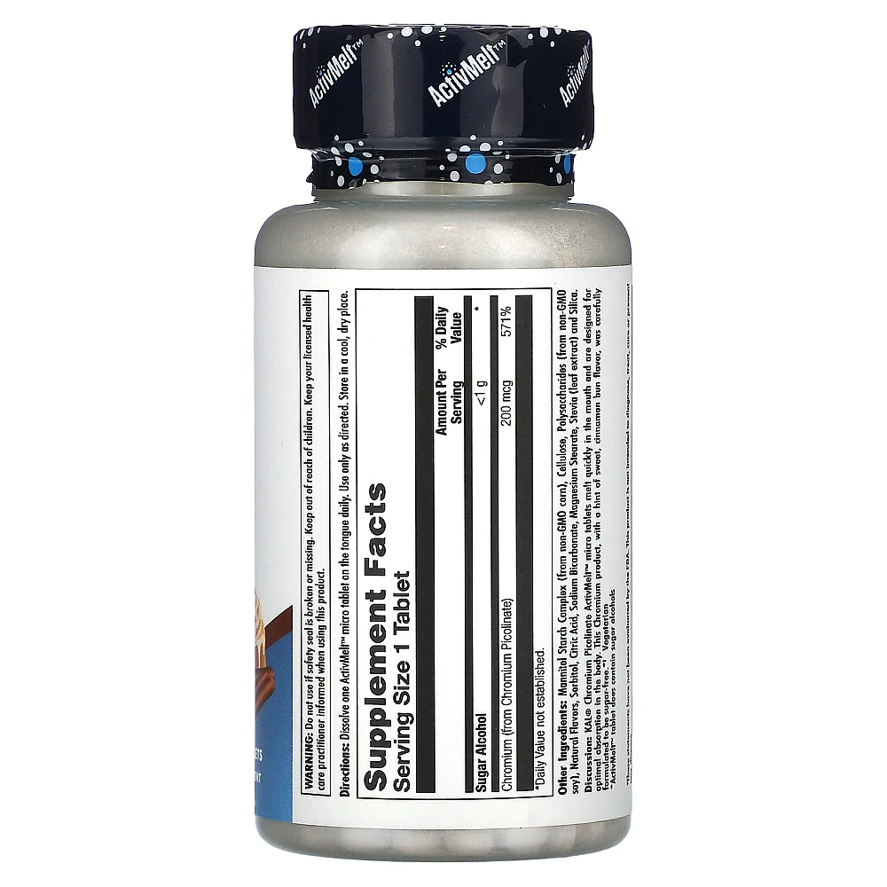 KAL Chromium Picolinate Sugar Free Cinnamon Bun 200 mcg