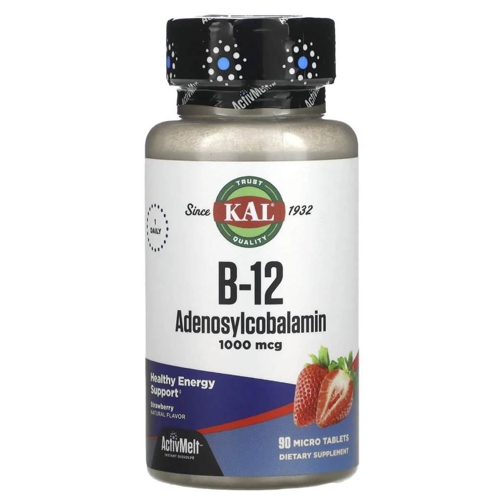 KAL B-12 Adenosylcobalamin Strawberry 1000 mcg