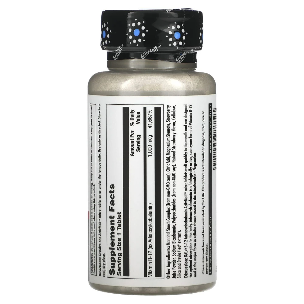 KAL B-12 Adenosylcobalamin Strawberry 1000 mcg