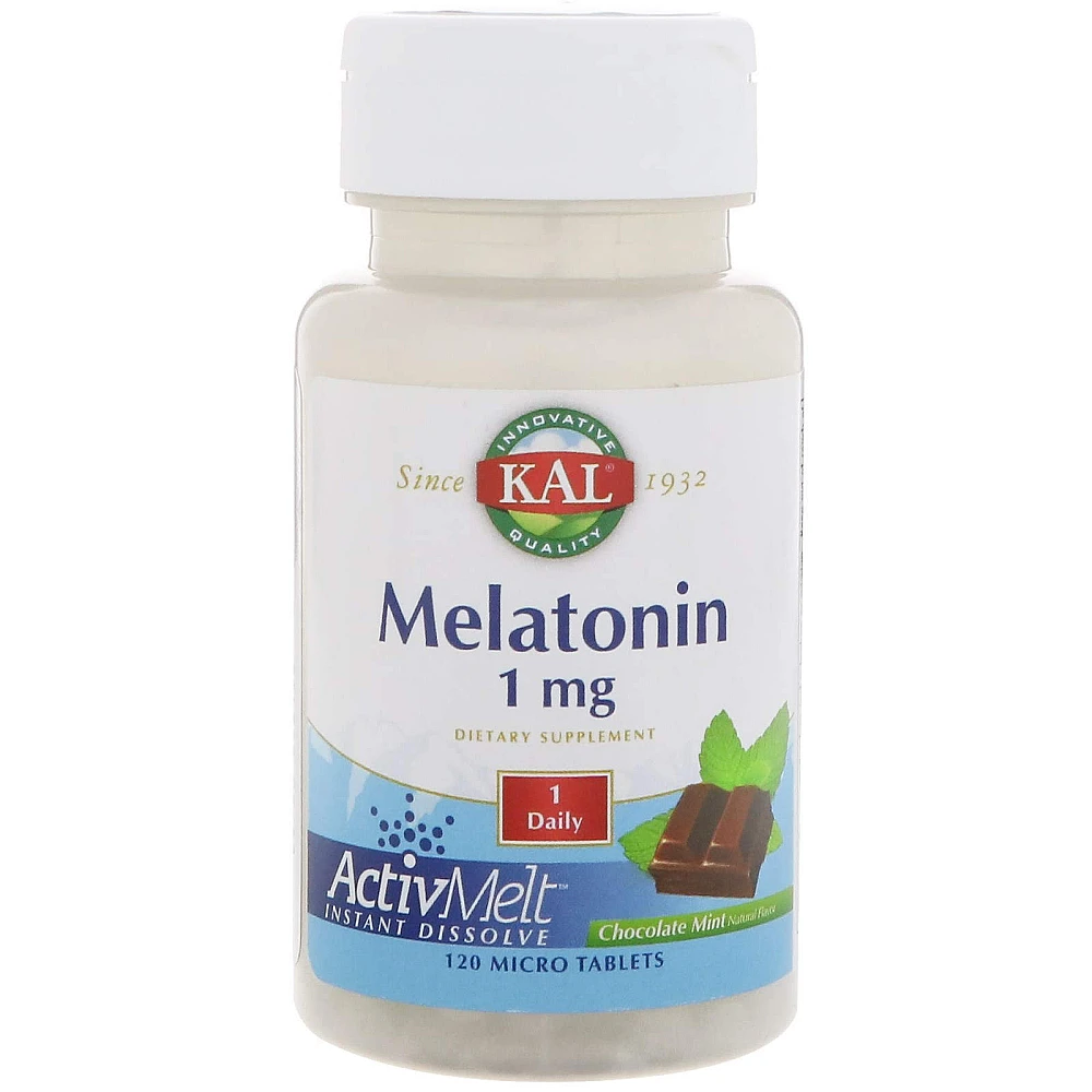 KAL Melatonin Chocolate Mint Natural Flavor 1 mg