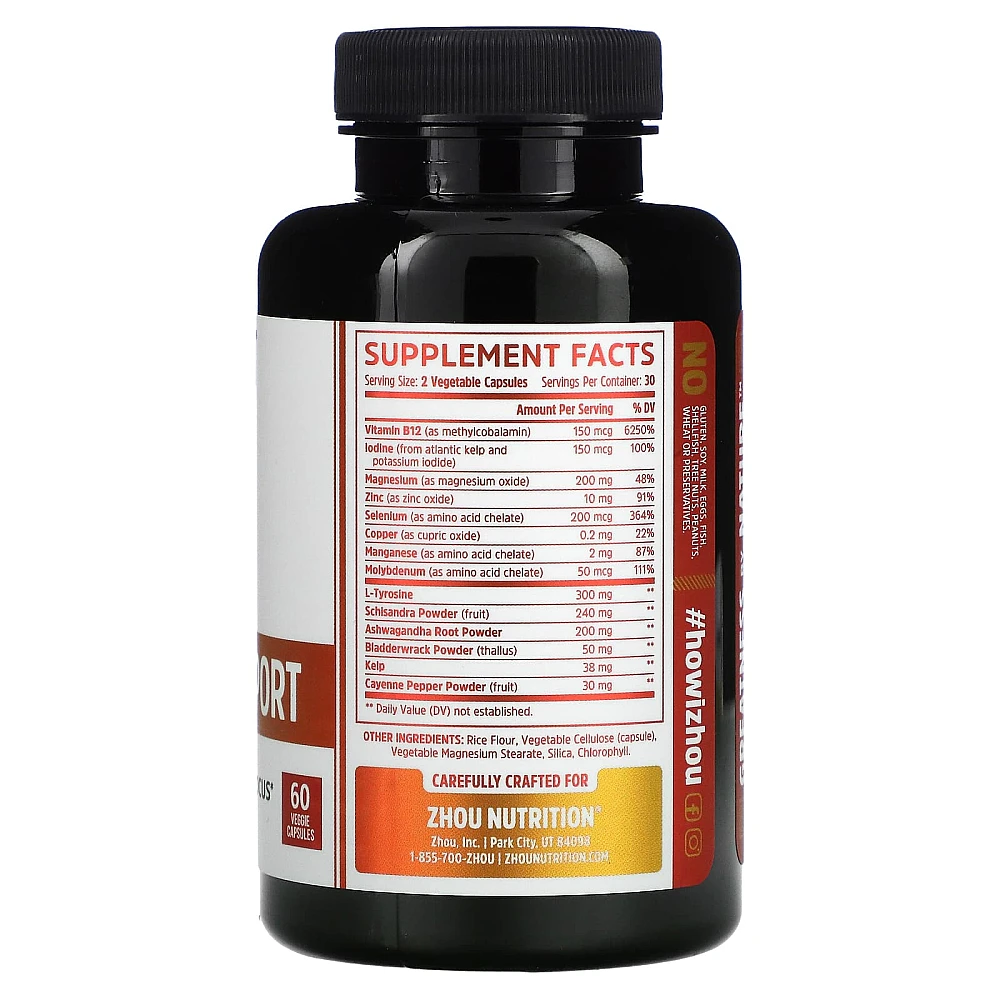 Zhou Nutrition Thyroid Support with Iodine