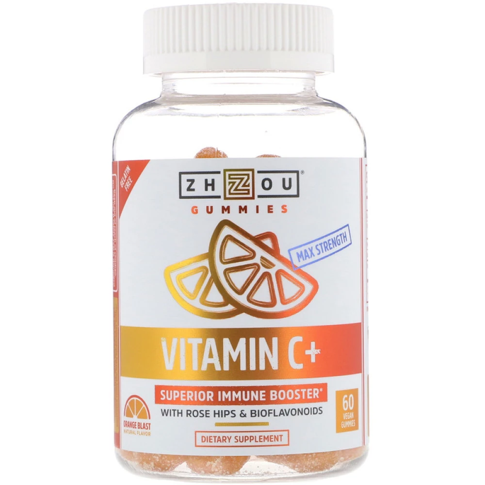 Zhou Nutrition Max Strength Vitamin C + Superior Immune Booster Orange Blast