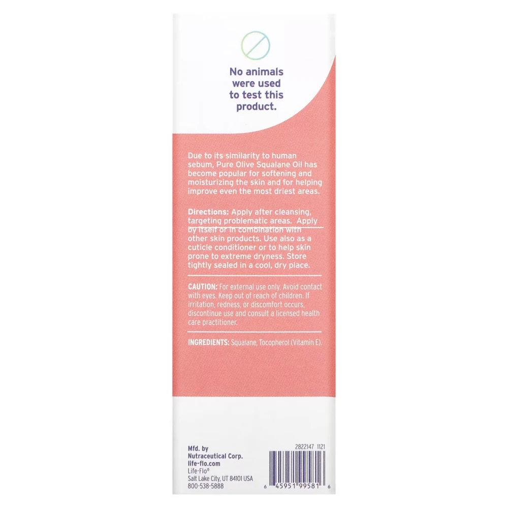 Lifeflo Pure Olive Squalane Oil