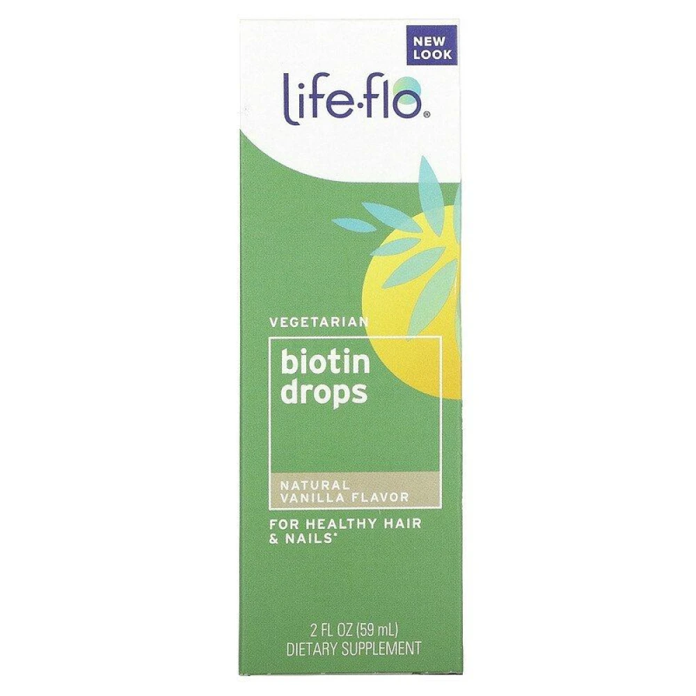 Life Flo Health Biotin Drops For Healthy Hair & Nails Natura