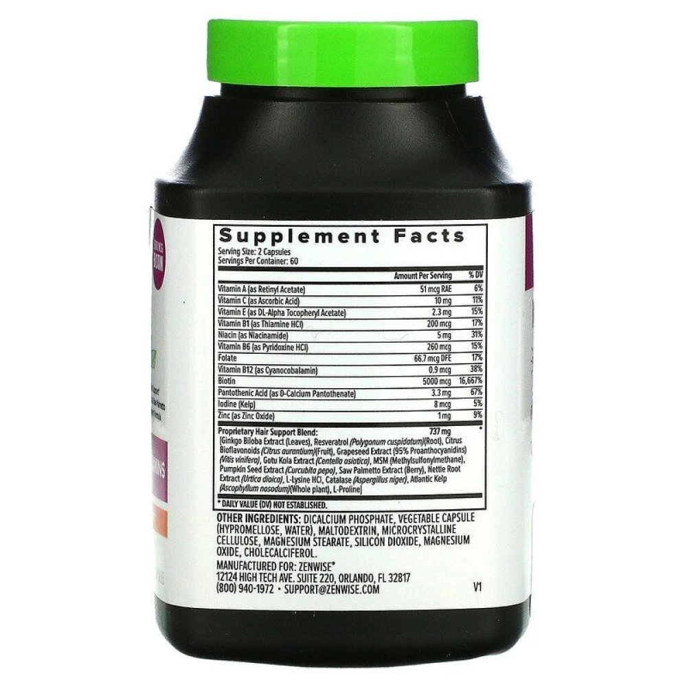 Zenwise Health Hair Growth Vitamins