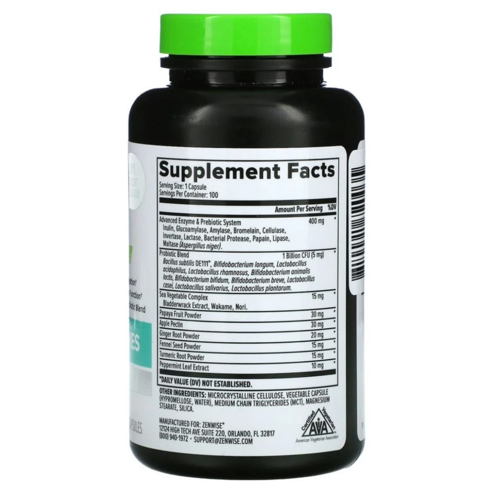 Zenwise Health Daily Digestive Enzymes with Prebiotics + Probiot