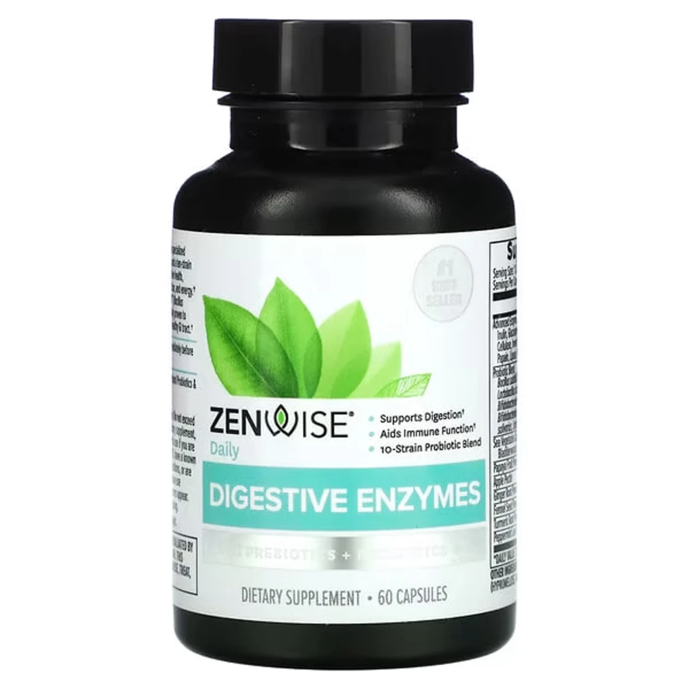 Zenwise Health Daily Digestive Enzymes with Prebiotics + Probiot
