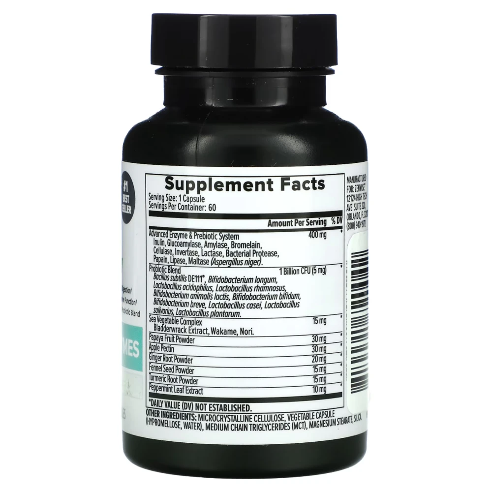 Zenwise Health Daily Digestive Enzymes with Prebiotics + Probiot