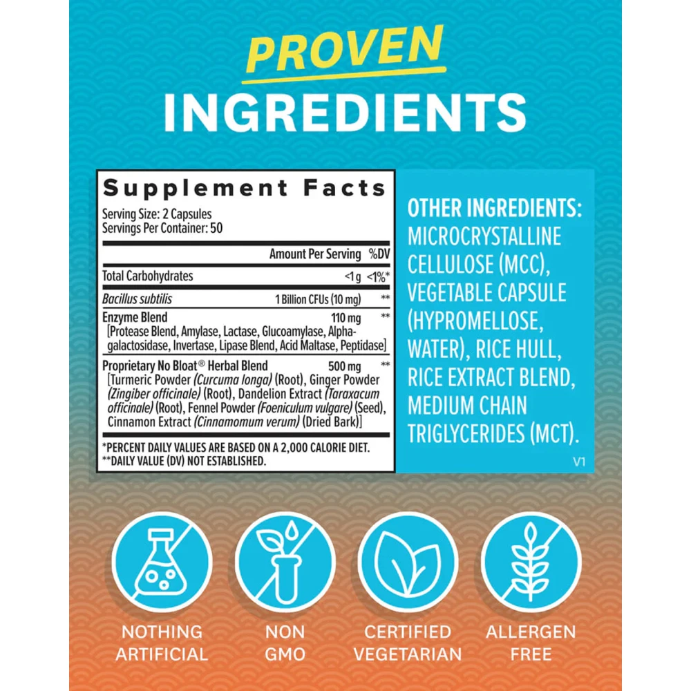 Zenwise Health No Bloat with Clinically Studied DE111 Probiotic